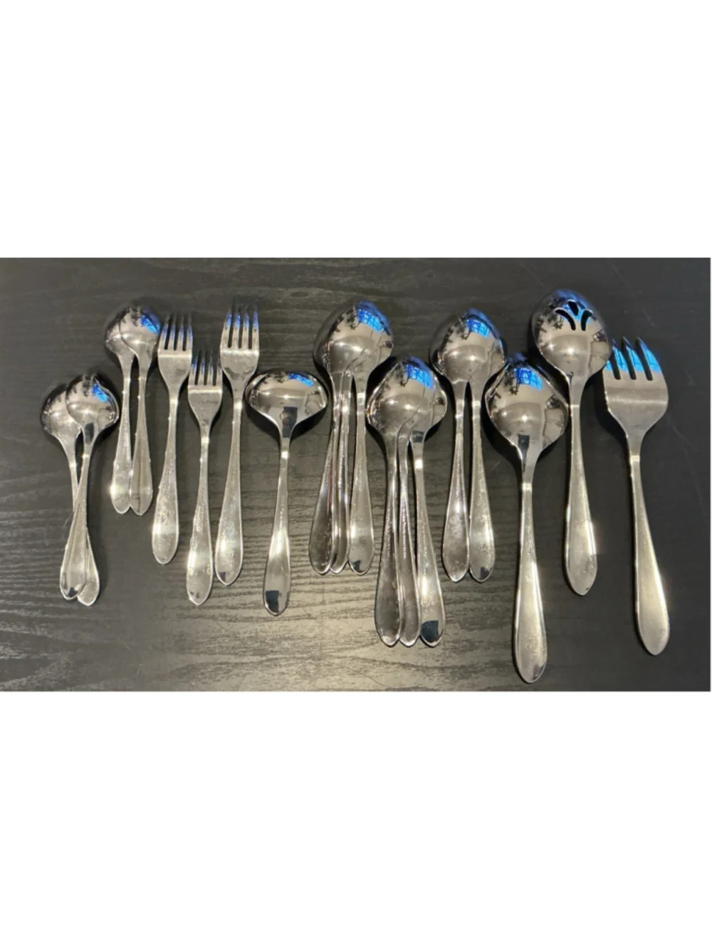 Lot Of 19 Ginkgo Linden Stainless Mixed Flatware Piece Lot